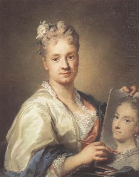 Rosalba carriera Self-portrait with a Portrait of Her Sister china oil painting image